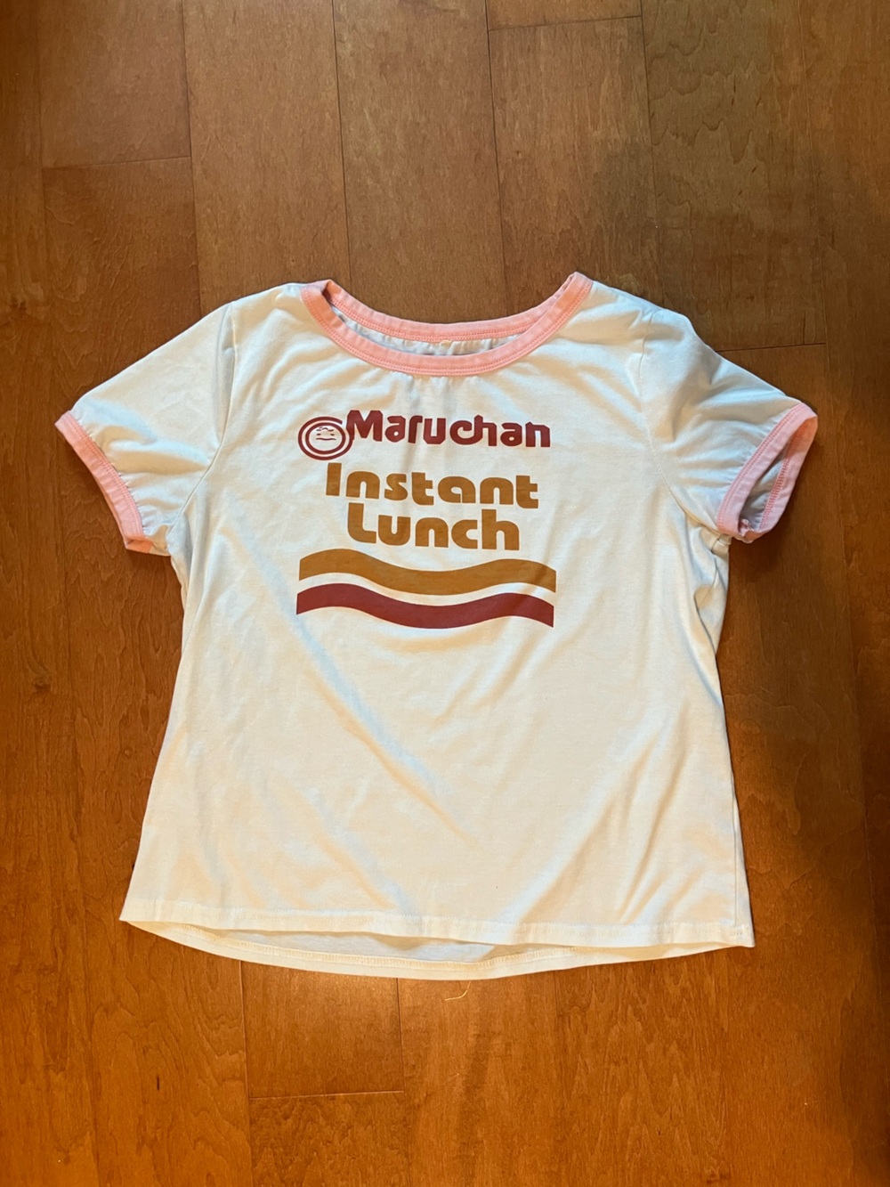 Maruchan Instant Lunch Tee, Ramen Tee, Funny Graphic Ringer Tee Small